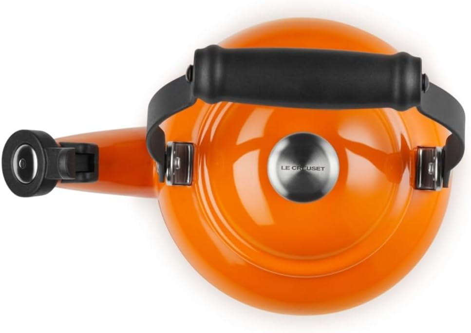 image:imageLe Creuset Enamel On Steel Demi Tea Kettle with Metal Finishes 125 qt FlameFlame