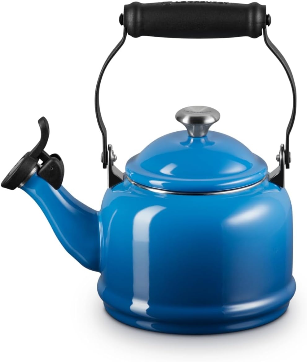 image:imageLe Creuset Enamel On Steel Demi Tea Kettle with Metal Finishes 125 qt FlameMarseille