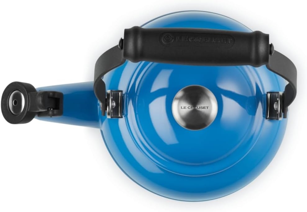 image:imageLe Creuset Enamel On Steel Demi Tea Kettle with Metal Finishes 125 qt FlameMarseille