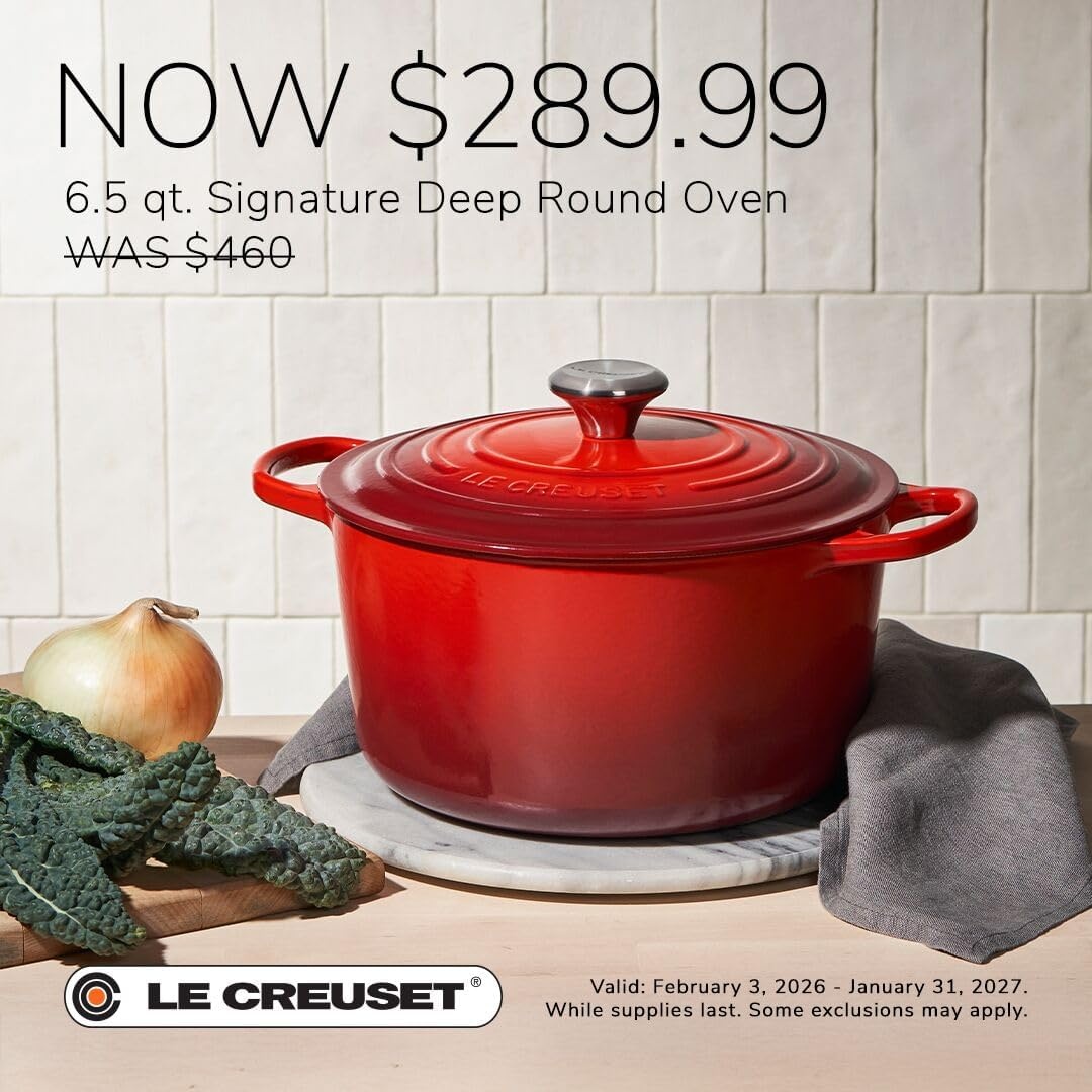 image:imageLe Creuset Enameled Cast Iron Signature Deep Round Oven 65 qt ArtichautPeche