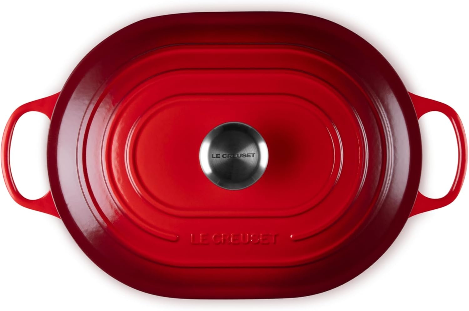 image:imageLe Creuset Enameled Cast Iron Signature Oval Casserole with Lid 375 qt Sea SaltCerise