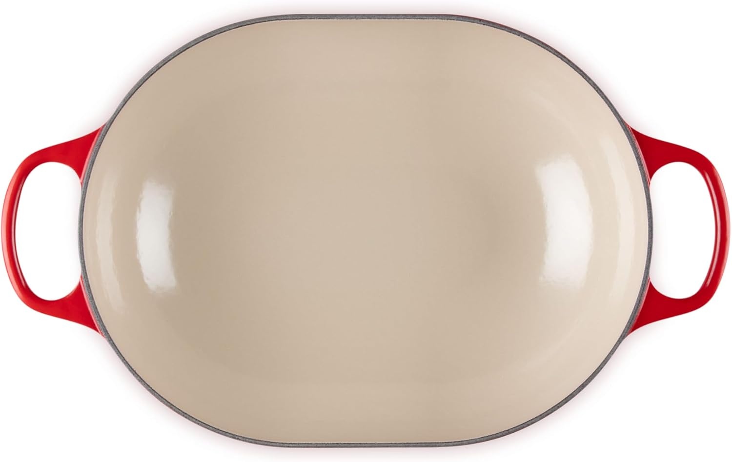image:imageLe Creuset Enameled Cast Iron Signature Oval Casserole with Lid 375 qt Sea SaltCerise