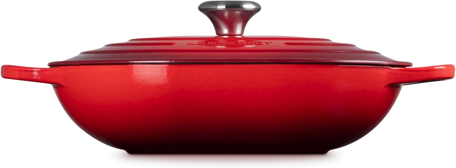 image:imageLe Creuset Enameled Cast Iron Signature Oval Casserole with Lid 375 qt Sea SaltCerise
