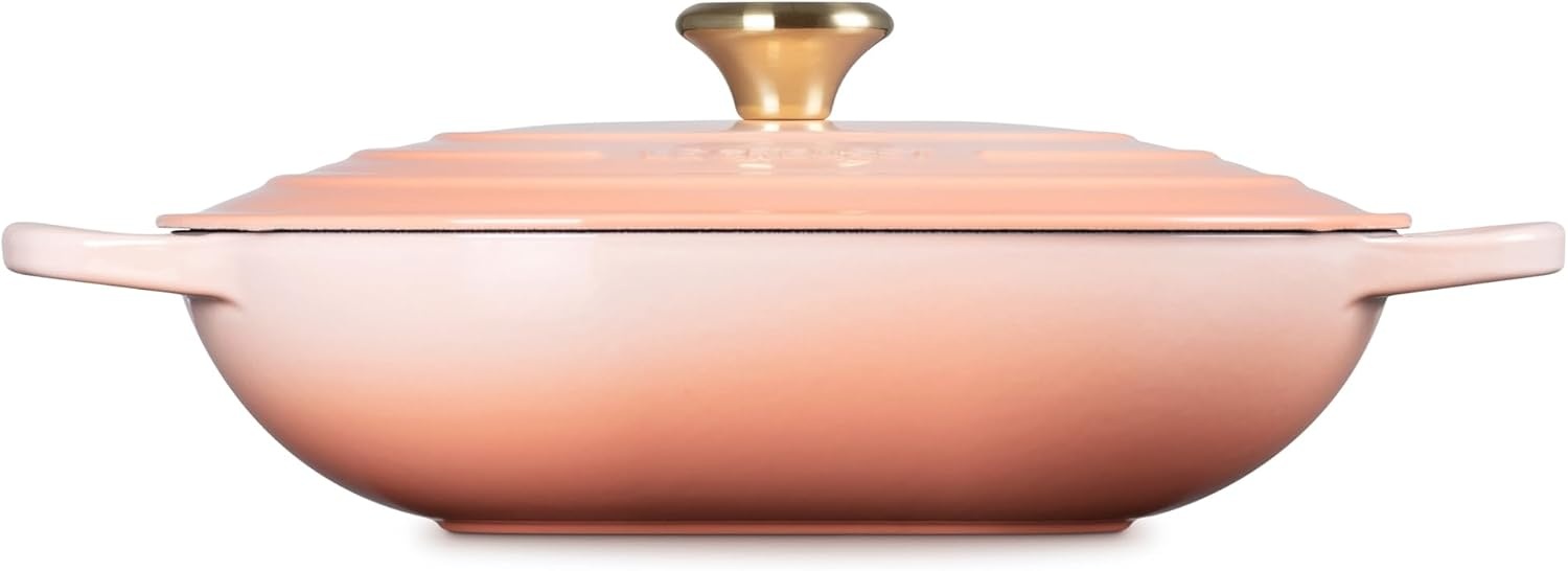 image:imageLe Creuset Enameled Cast Iron Signature Oval Casserole with Lid 375 qt Sea SaltPeche