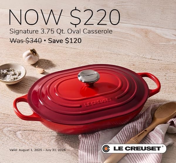 image:imageLe Creuset Enameled Cast Iron Signature Oval Casserole with Lid 375 qt Sea SaltSea Salt