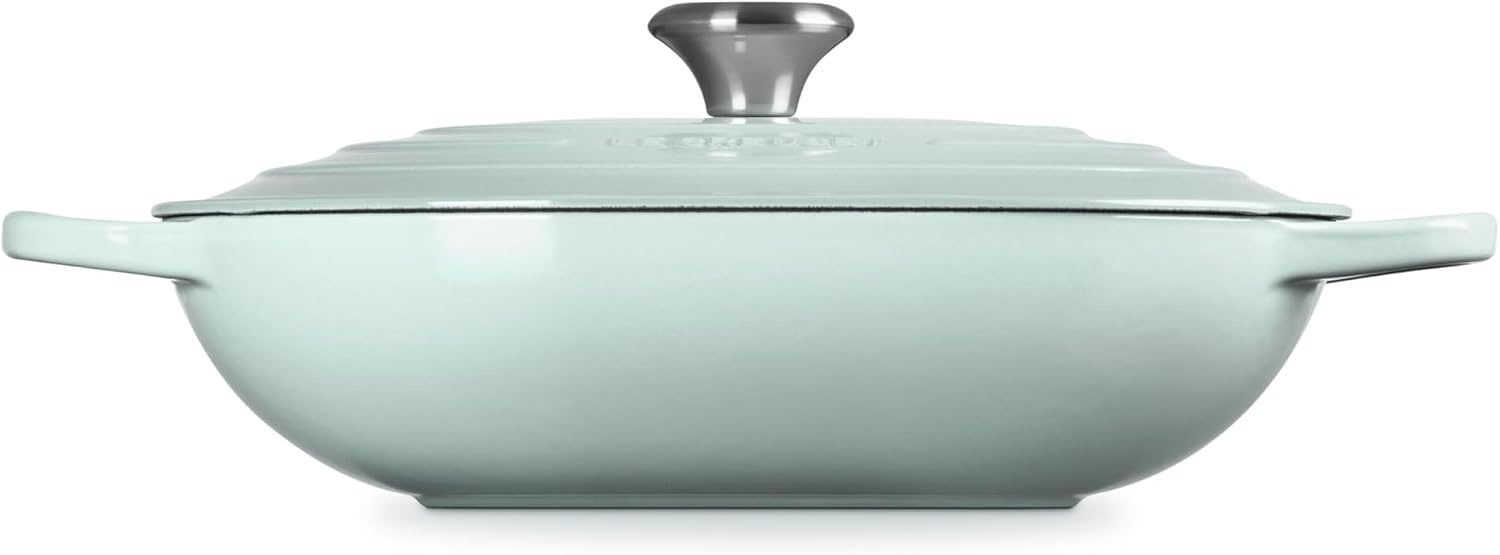 image:imageLe Creuset Enameled Cast Iron Signature Oval Casserole with Lid 375 qt Sea SaltSea Salt