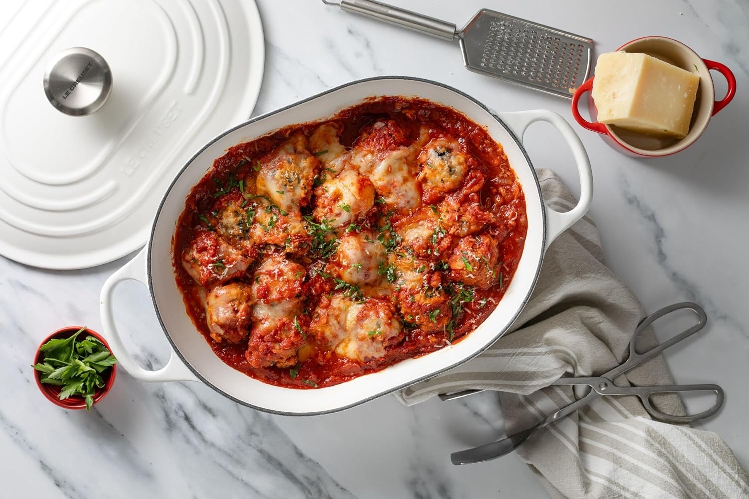 image:imageLe Creuset Enameled Cast Iron Signature Oval Casserole with Lid 375 qt Sea SaltShallot