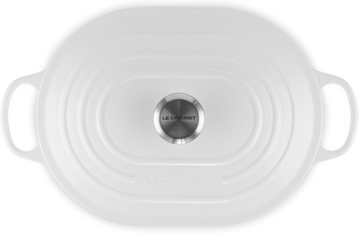 image:imageLe Creuset Enameled Cast Iron Signature Oval Casserole with Lid 375 qt Sea SaltWhite