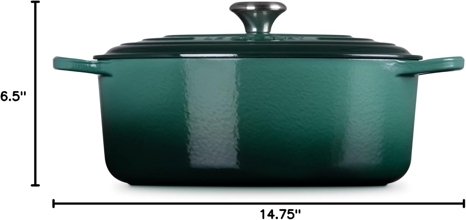 image:imageLe Creuset Enameled Cast Iron Signature Oval Dutch Oven 8 qt CeriseArtichaut
