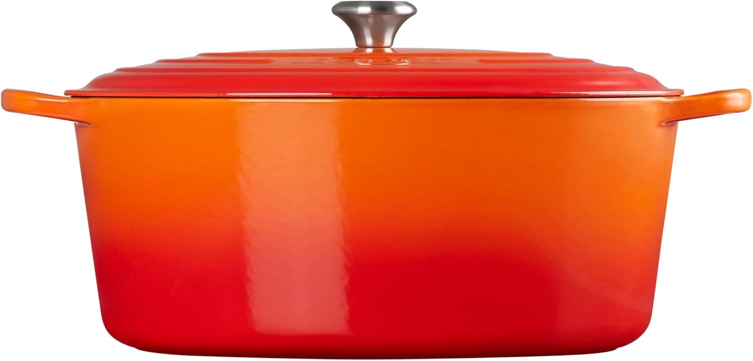 image:imageLe Creuset Enameled Cast Iron Signature Oval Dutch Oven 8 qt CeriseFlame
