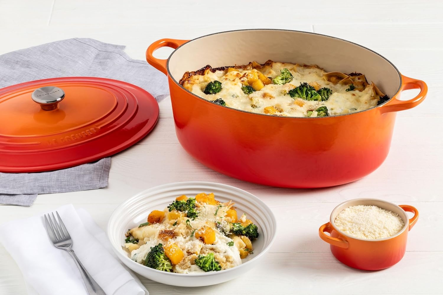 image:imageLe Creuset Enameled Cast Iron Signature Oval Dutch Oven 8 qt CeriseFlame