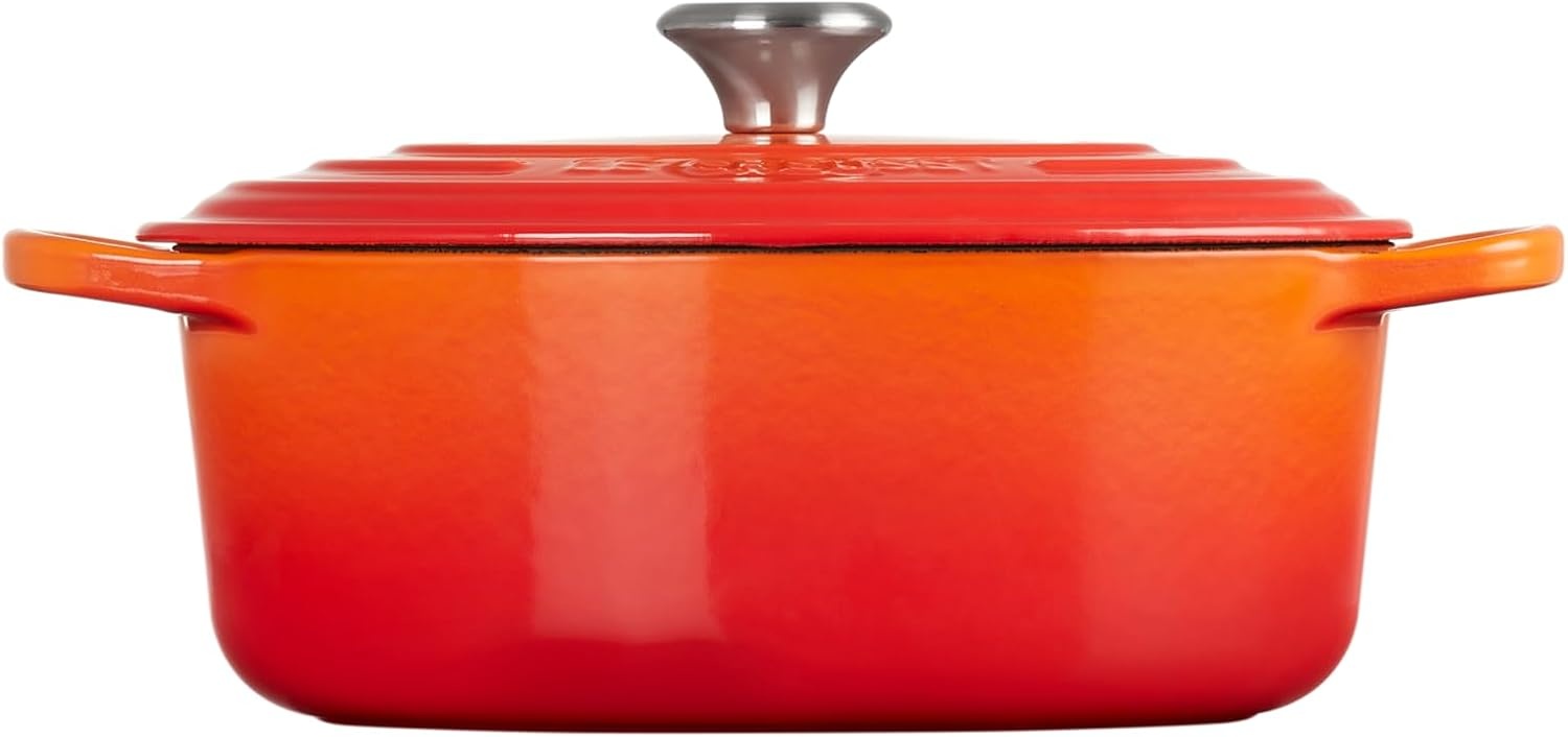image:imageLe Creuset Enameled Cast Iron Signature Oval Dutch Oven 8 qt CeriseFlame
