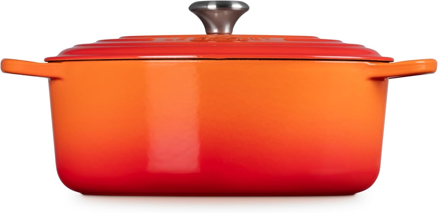image:imageLe Creuset Enameled Cast Iron Signature Oval Dutch Oven 8 qt CeriseFlame
