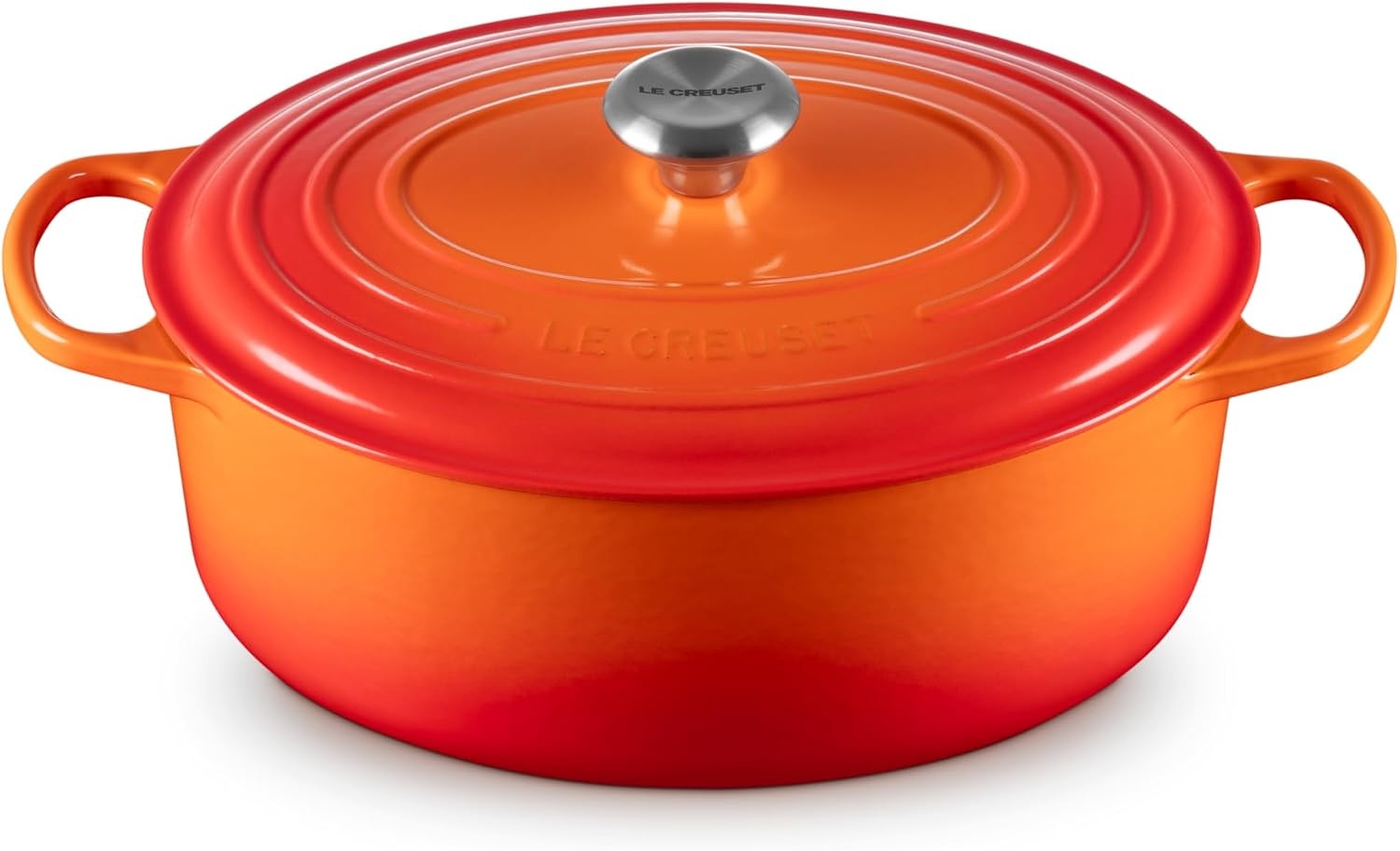 image:imageLe Creuset Enameled Cast Iron Signature Oval Dutch Oven 8 qt CeriseFlame