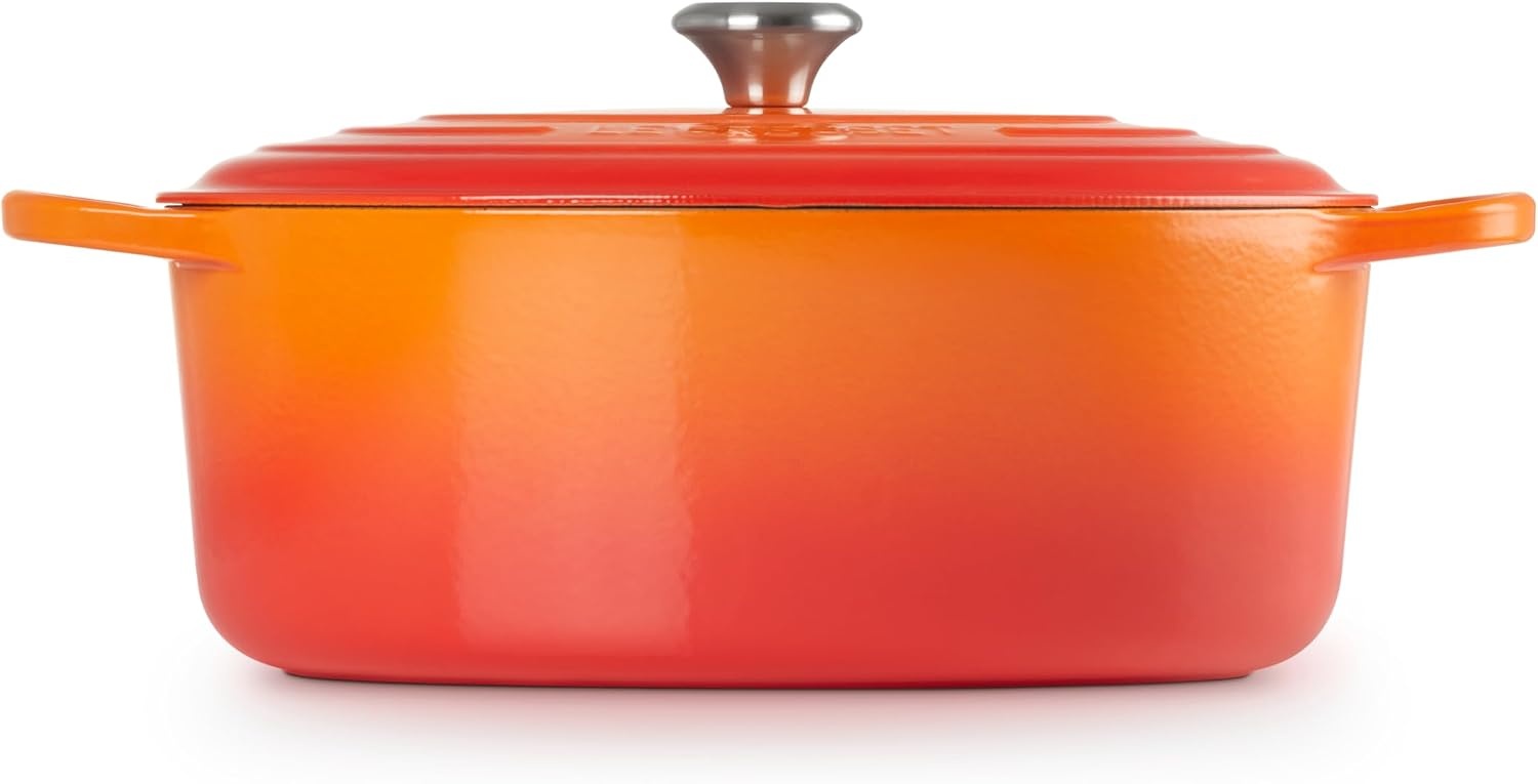 image:imageLe Creuset Enameled Cast Iron Signature Oval Dutch Oven 8 qt CeriseFlame