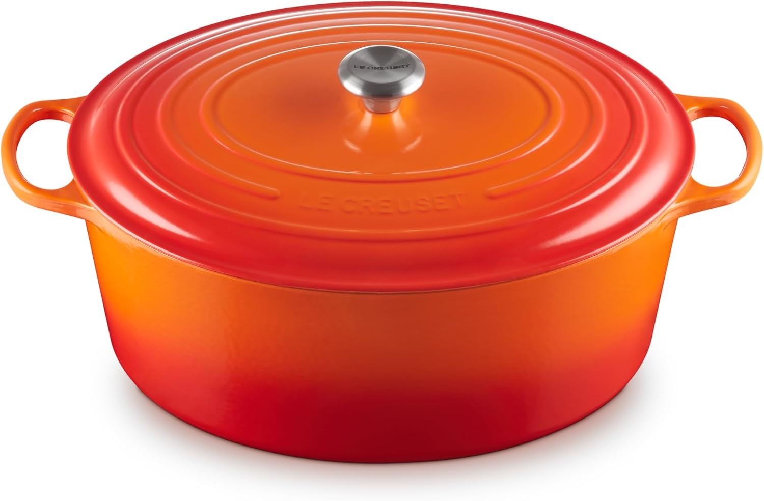 image:imageLe Creuset Enameled Cast Iron Signature Oval Dutch Oven 8 qt CeriseFlame