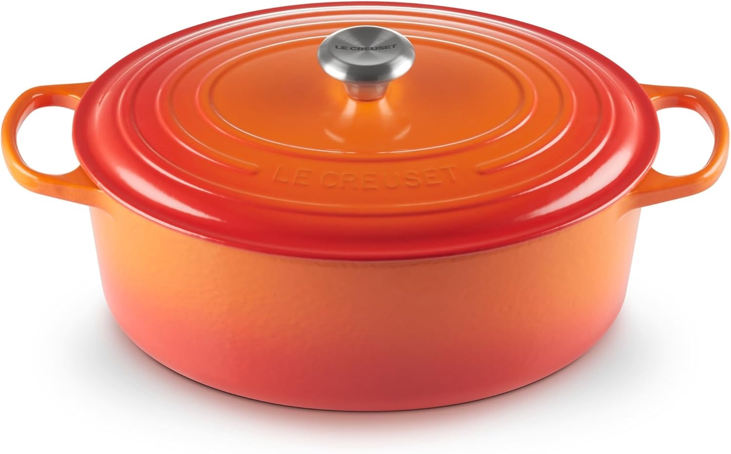 image:imageLe Creuset Enameled Cast Iron Signature Oval Dutch Oven 8 qt CeriseFlame