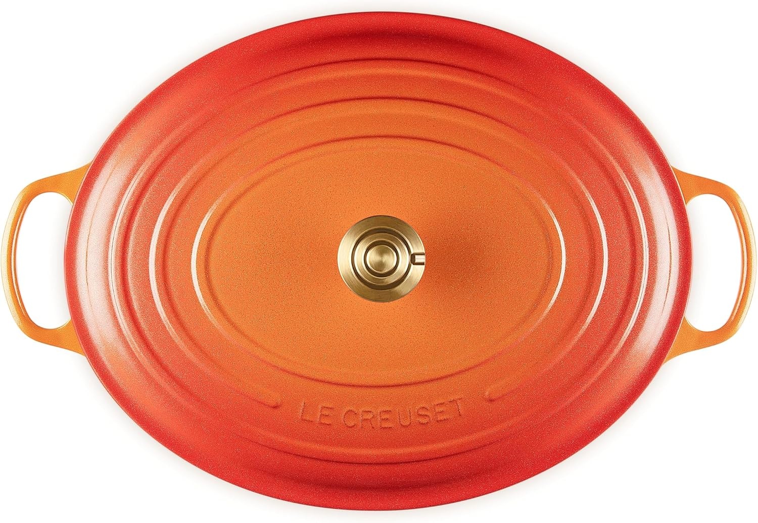 image:imageLe Creuset Enameled Cast Iron Signature Oval Dutch Oven 8 qt CeriseFlamme Doree