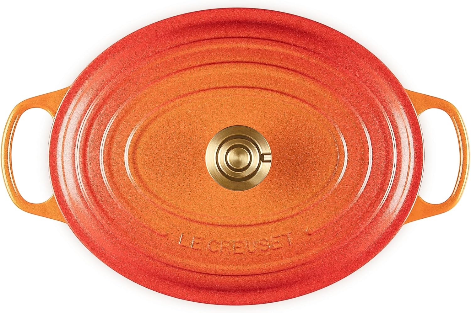 image:imageLe Creuset Enameled Cast Iron Signature Oval Dutch Oven 8 qt CeriseFlamme Doree