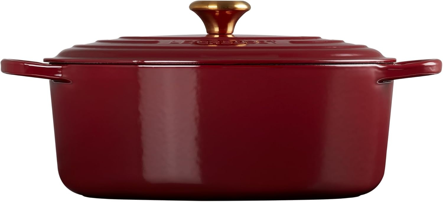 image:imageLe Creuset Enameled Cast Iron Signature Oval Dutch Oven 8 qt CeriseGarnet