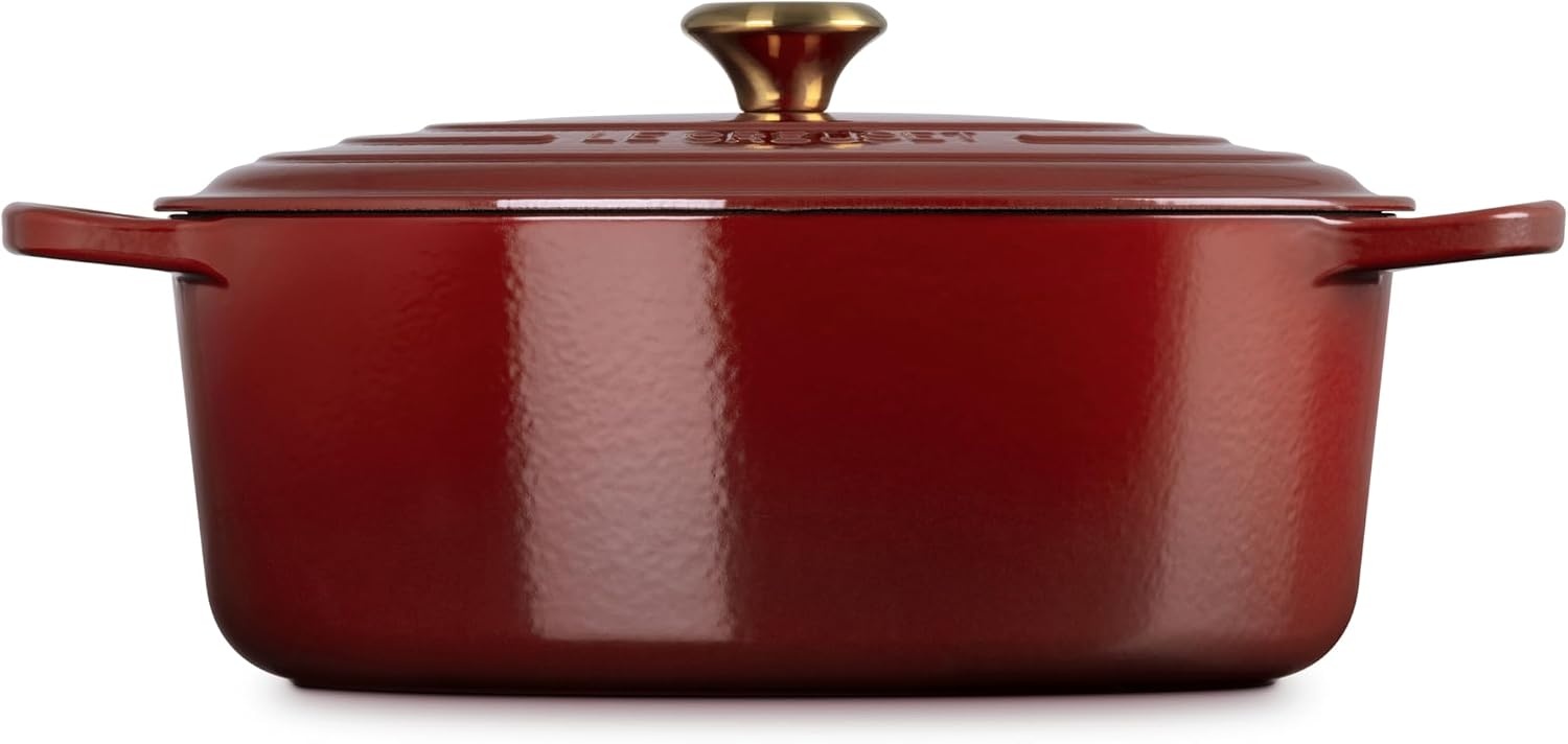 image:imageLe Creuset Enameled Cast Iron Signature Oval Dutch Oven 8 qt CeriseGarnet