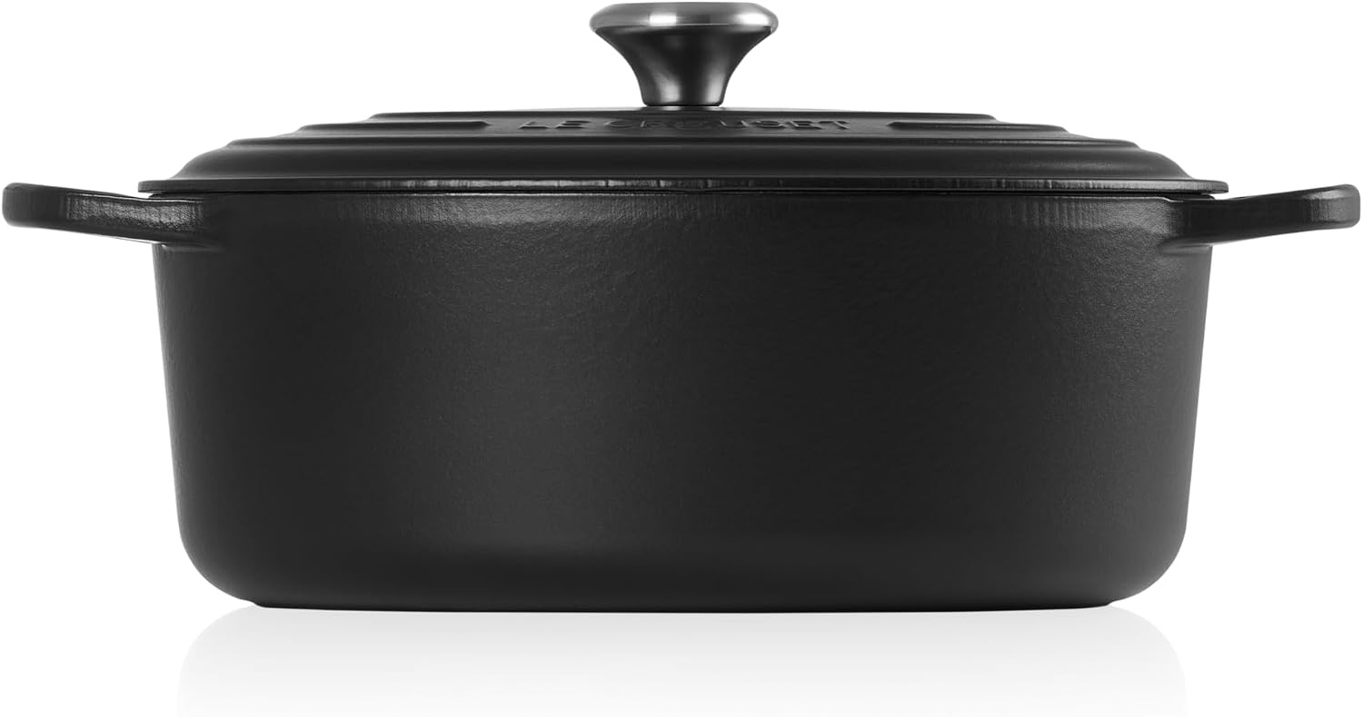 image:imageLe Creuset Enameled Cast Iron Signature Oval Dutch Oven 8 qt CeriseLicorice