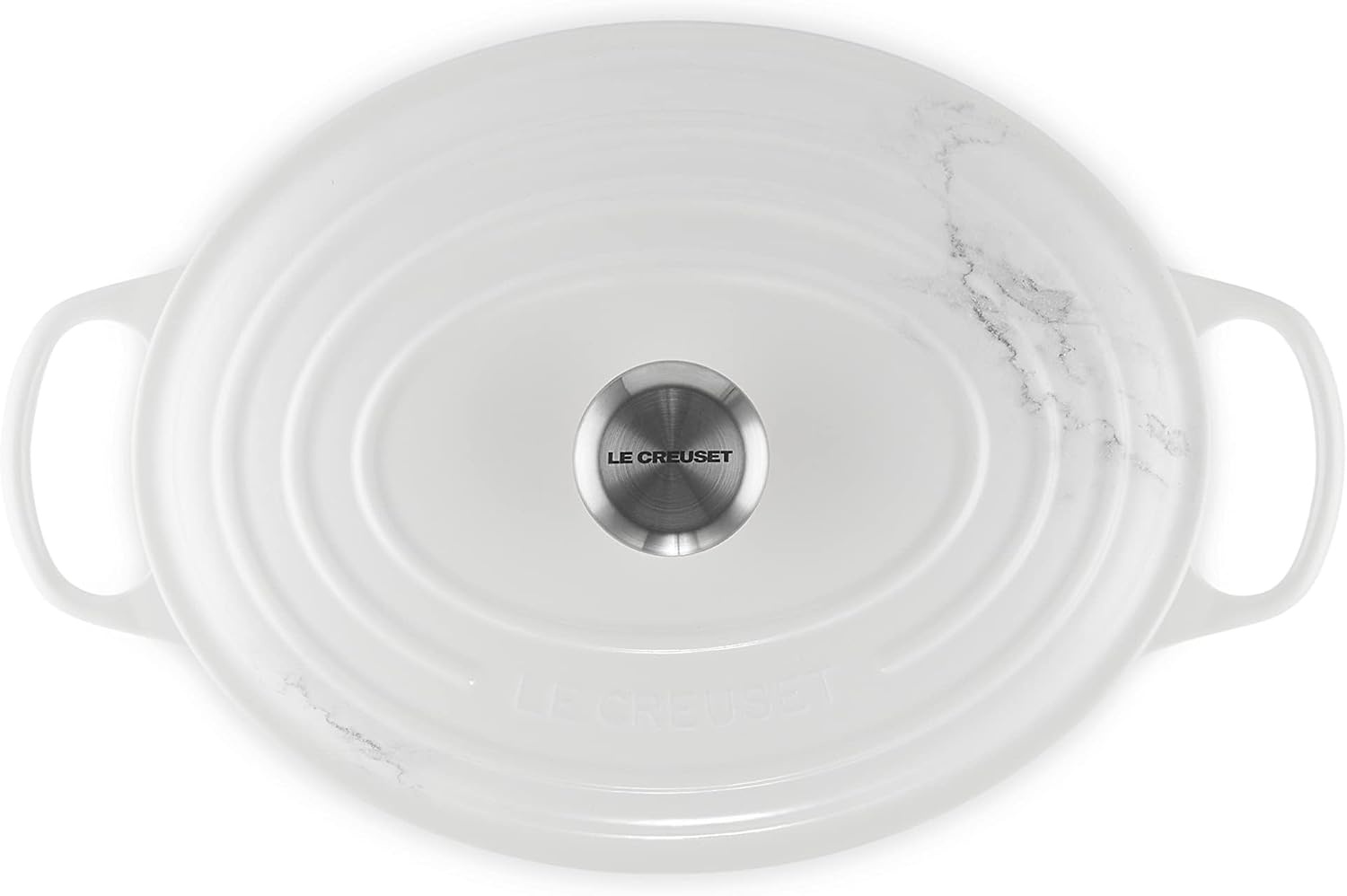 image:imageLe Creuset Enameled Cast Iron Signature Oval Dutch Oven 8 qt CeriseMarble