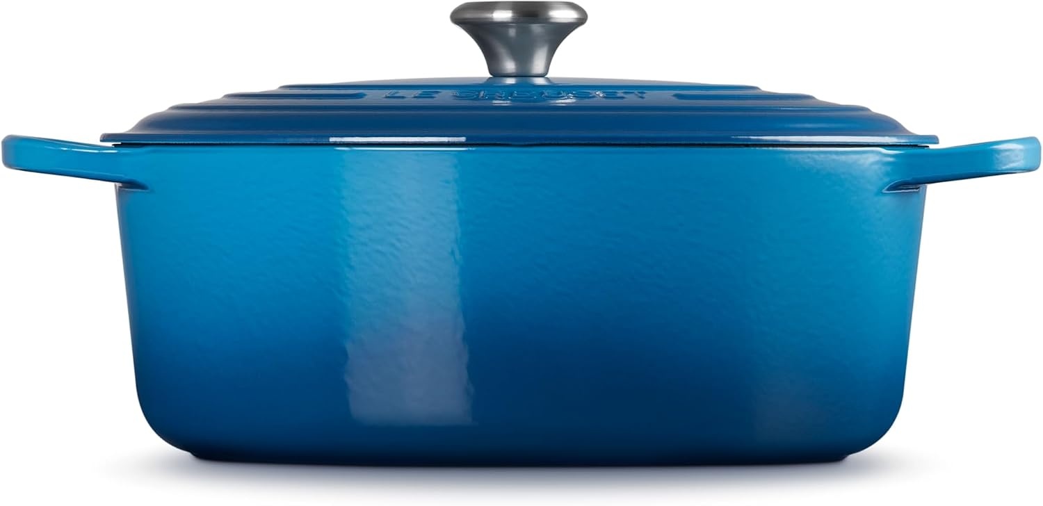 image:imageLe Creuset Enameled Cast Iron Signature Oval Dutch Oven 8 qt CeriseMarseille