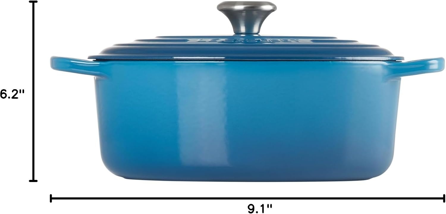 image:imageLe Creuset Enameled Cast Iron Signature Oval Dutch Oven 8 qt CeriseMarseille