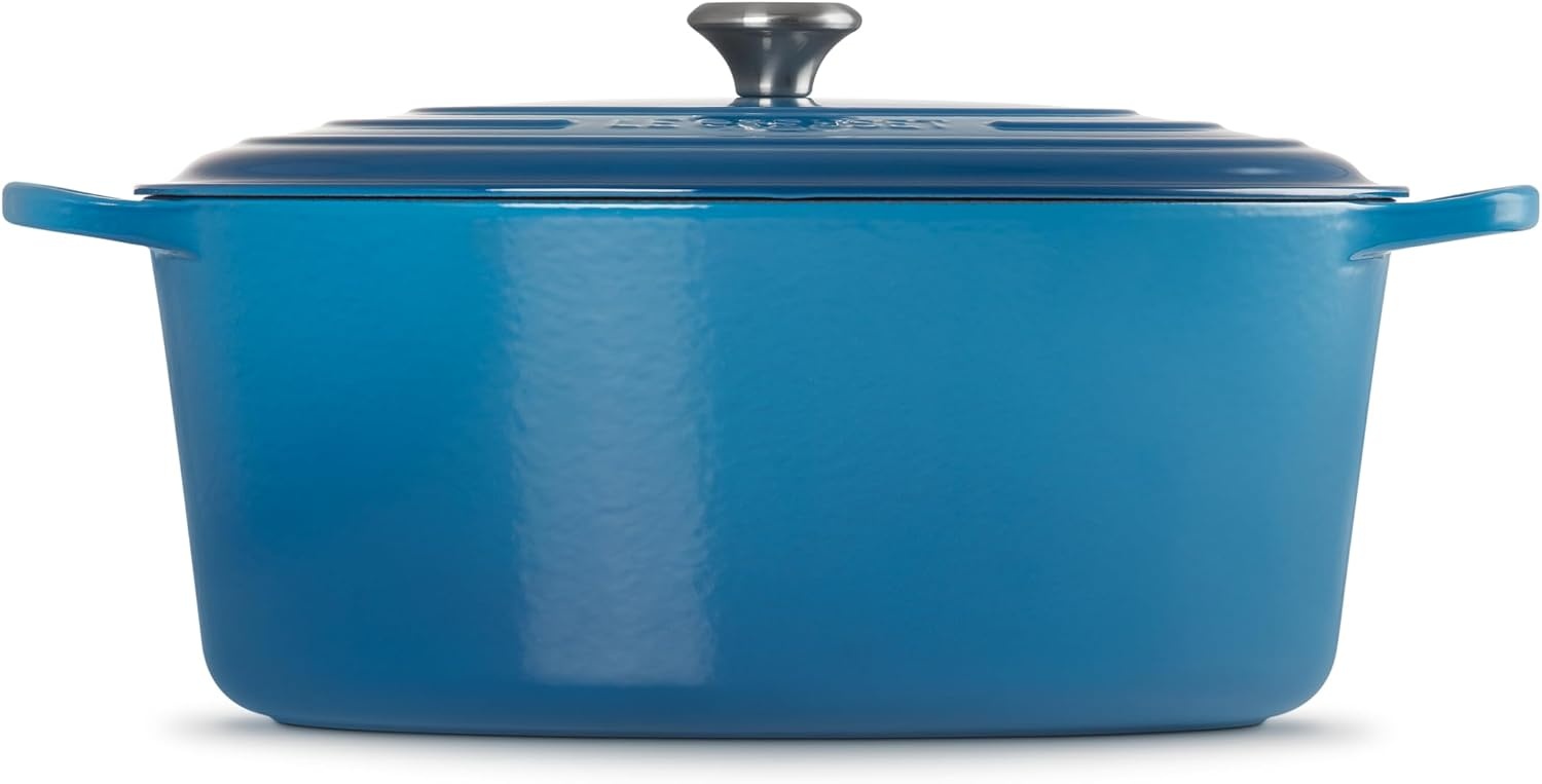 image:imageLe Creuset Enameled Cast Iron Signature Oval Dutch Oven 8 qt CeriseMarseille