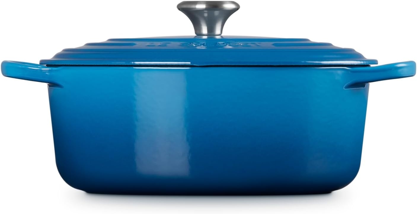 image:imageLe Creuset Enameled Cast Iron Signature Oval Dutch Oven 8 qt CeriseMarseille
