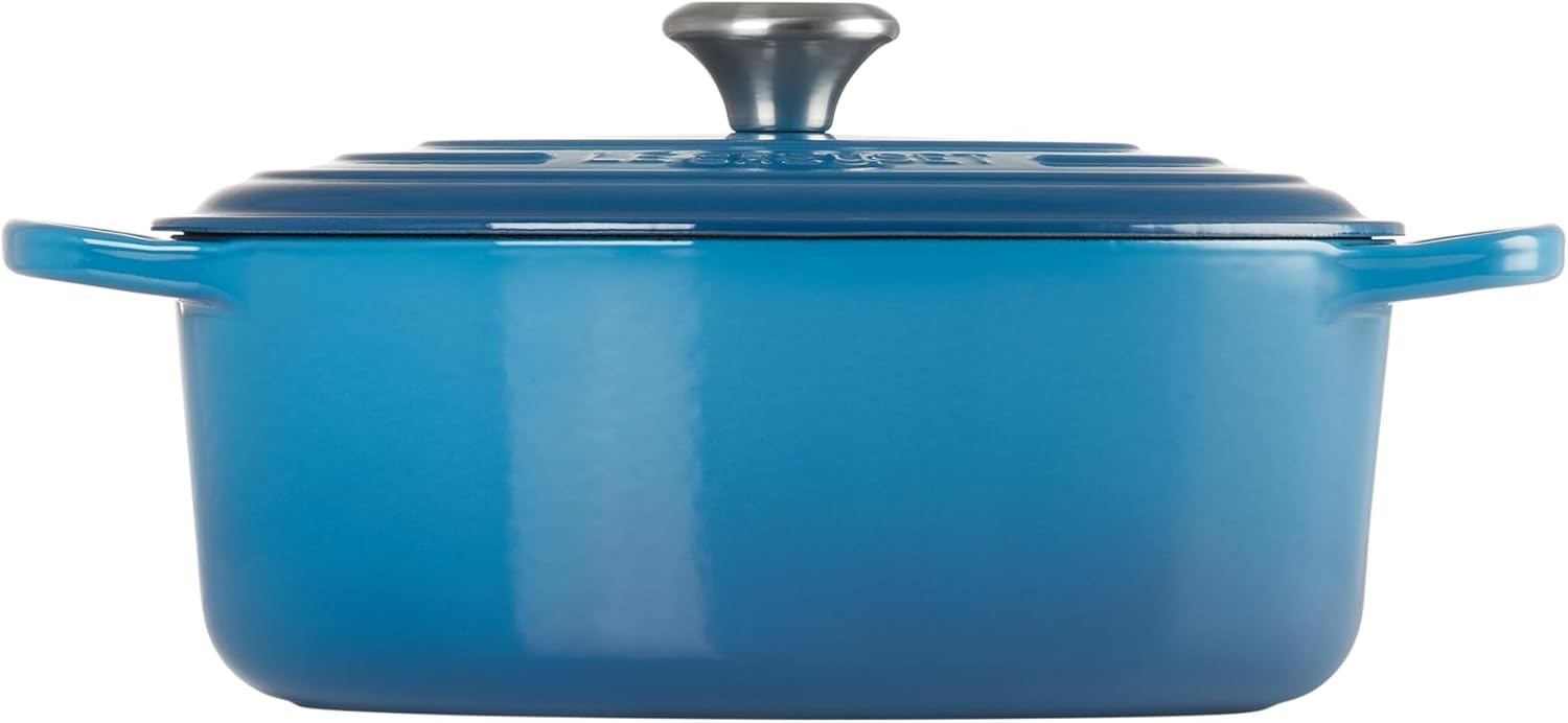 image:imageLe Creuset Enameled Cast Iron Signature Oval Dutch Oven 8 qt CeriseMarseille