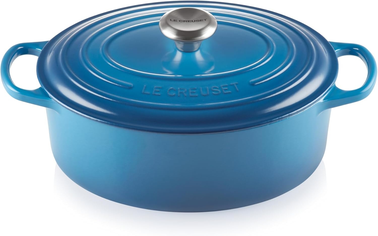 image:imageLe Creuset Enameled Cast Iron Signature Oval Dutch Oven 8 qt CeriseMarseille