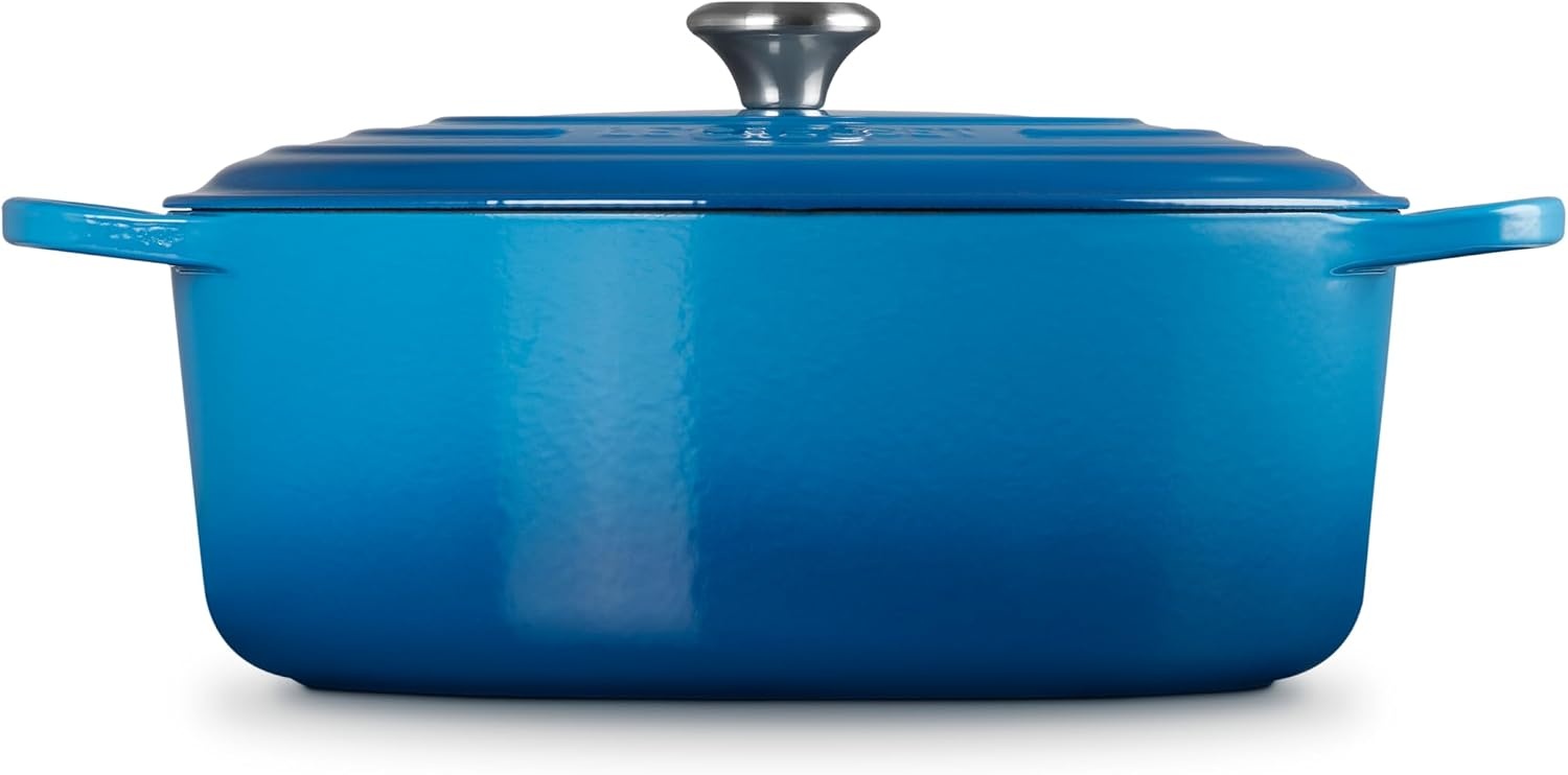 image:imageLe Creuset Enameled Cast Iron Signature Oval Dutch Oven 8 qt CeriseMarseille