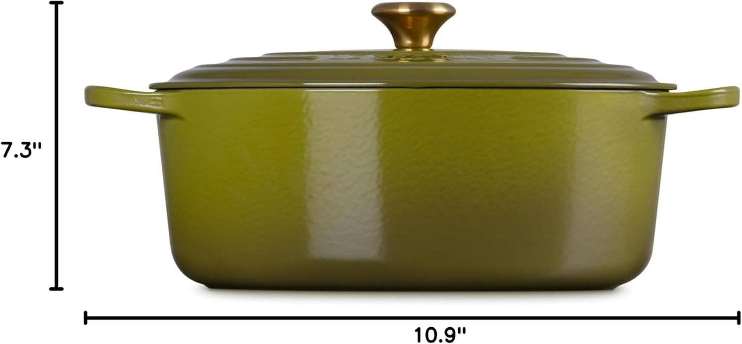 image:imageLe Creuset Enameled Cast Iron Signature Oval Dutch Oven 8 qt CeriseOlive