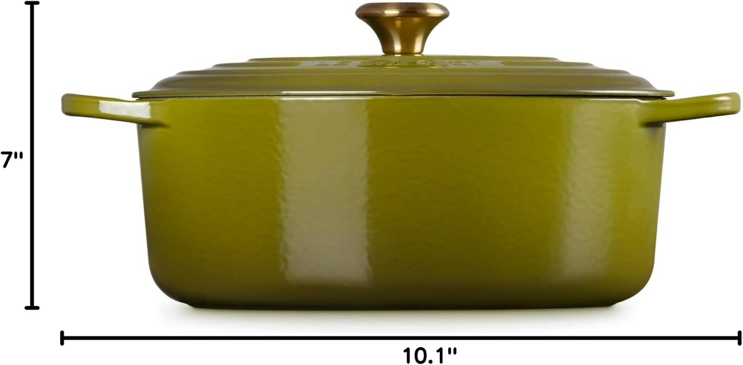 image:imageLe Creuset Enameled Cast Iron Signature Oval Dutch Oven 8 qt CeriseOlive