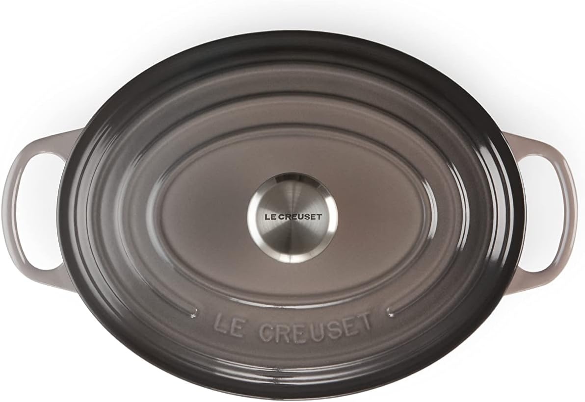 image:imageLe Creuset Enameled Cast Iron Signature Oval Dutch Oven 8 qt CeriseOyster