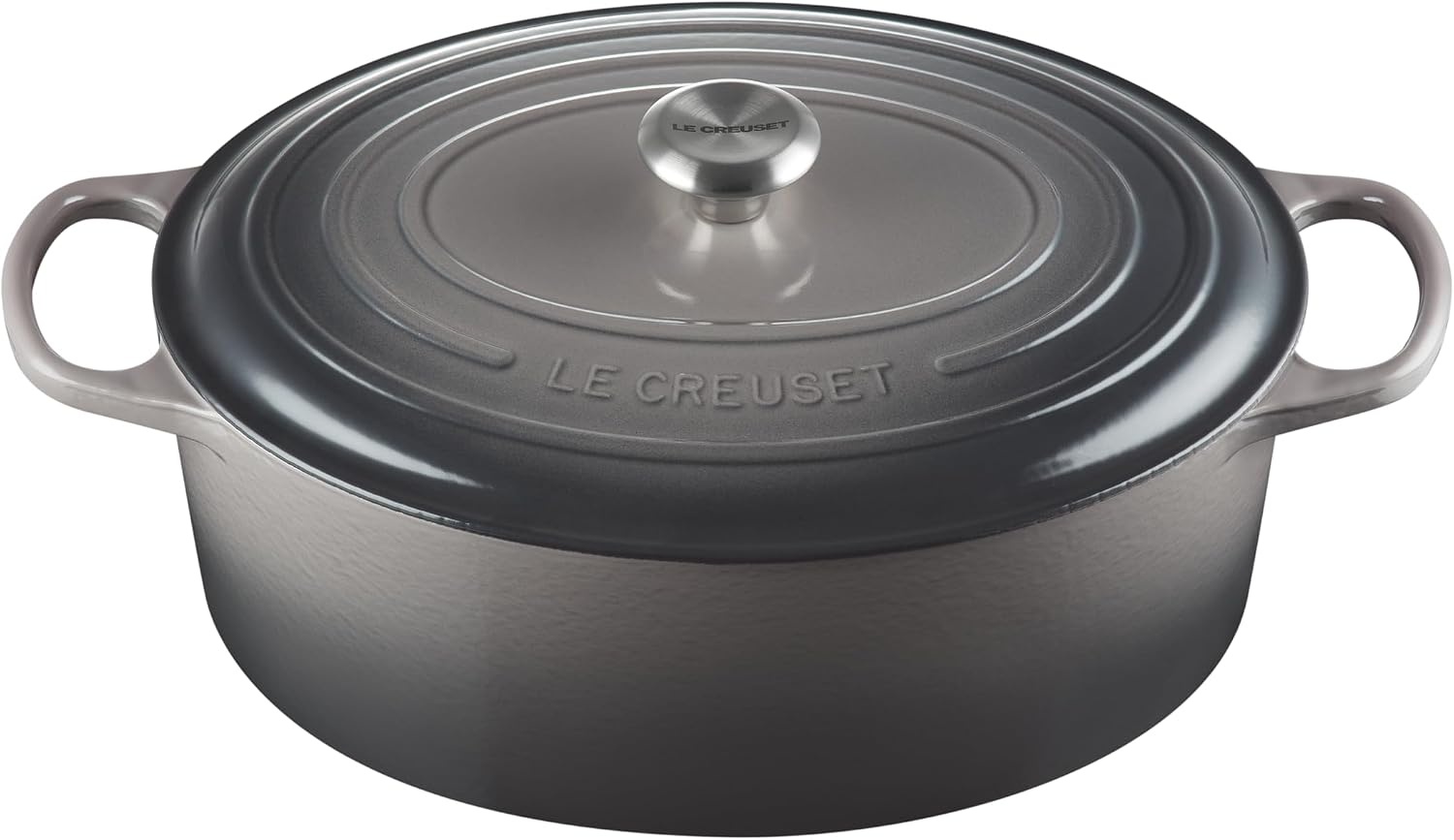 image:imageLe Creuset Enameled Cast Iron Signature Oval Dutch Oven 8 qt CeriseOyster