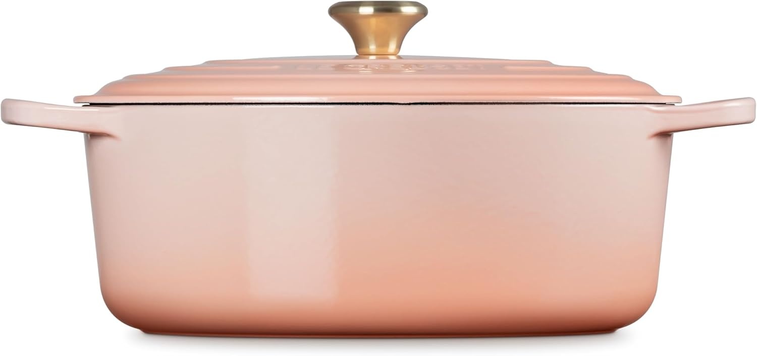 image:imageLe Creuset Enameled Cast Iron Signature Oval Dutch Oven 8 qt CerisePeche
