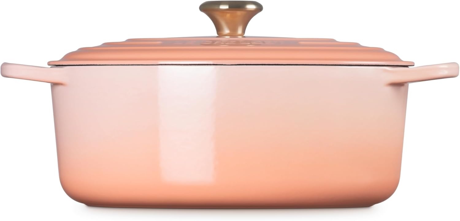 image:imageLe Creuset Enameled Cast Iron Signature Oval Dutch Oven 8 qt CerisePeche