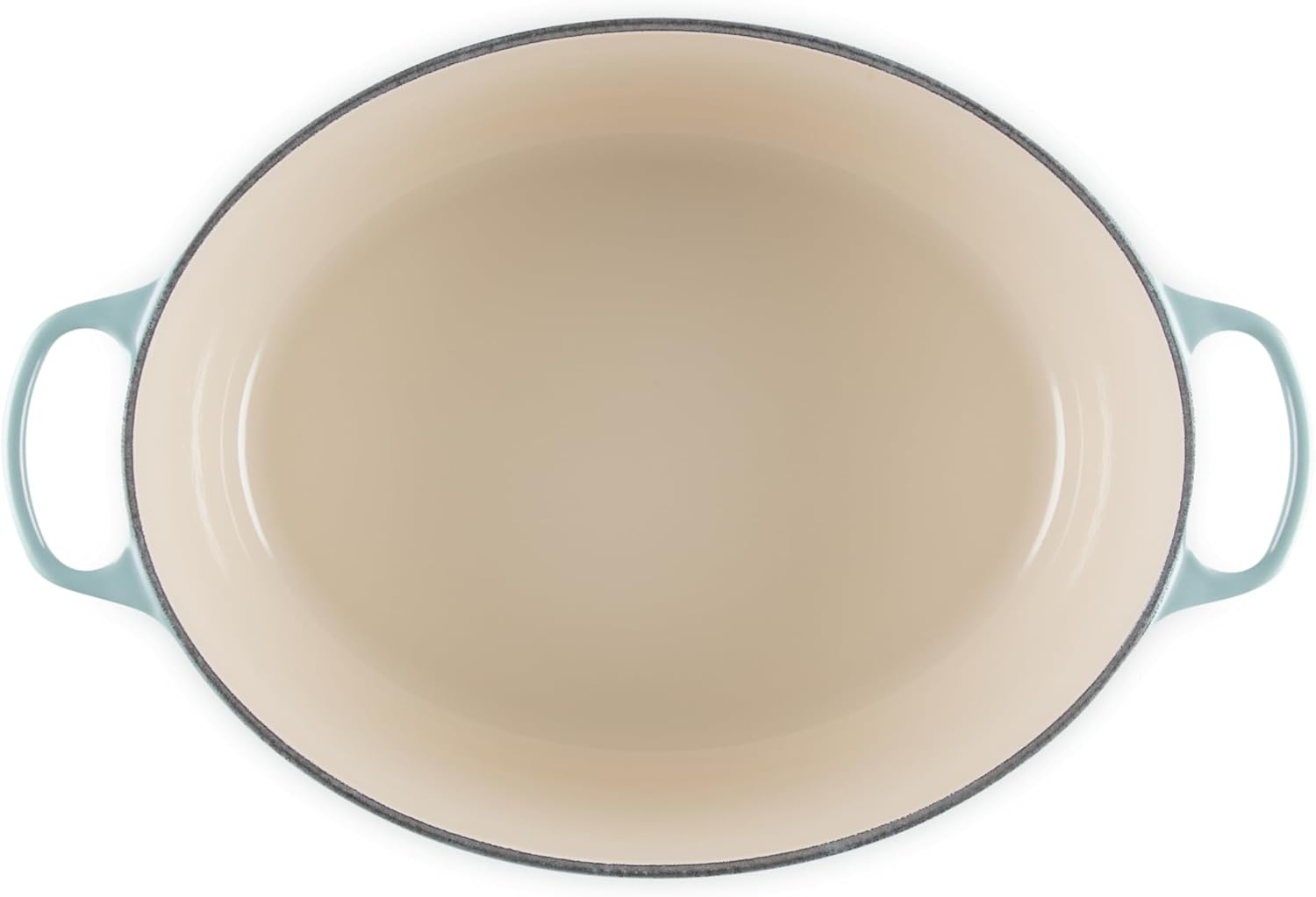 image:imageLe Creuset Enameled Cast Iron Signature Oval Dutch Oven 8 qt CeriseSea Salt