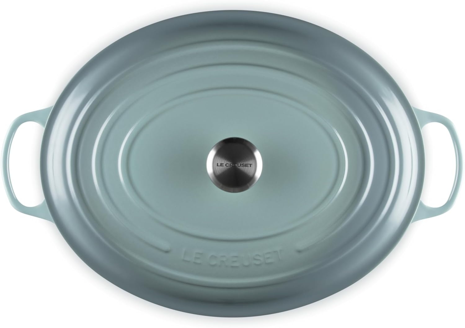 image:imageLe Creuset Enameled Cast Iron Signature Oval Dutch Oven 8 qt CeriseSea Salt