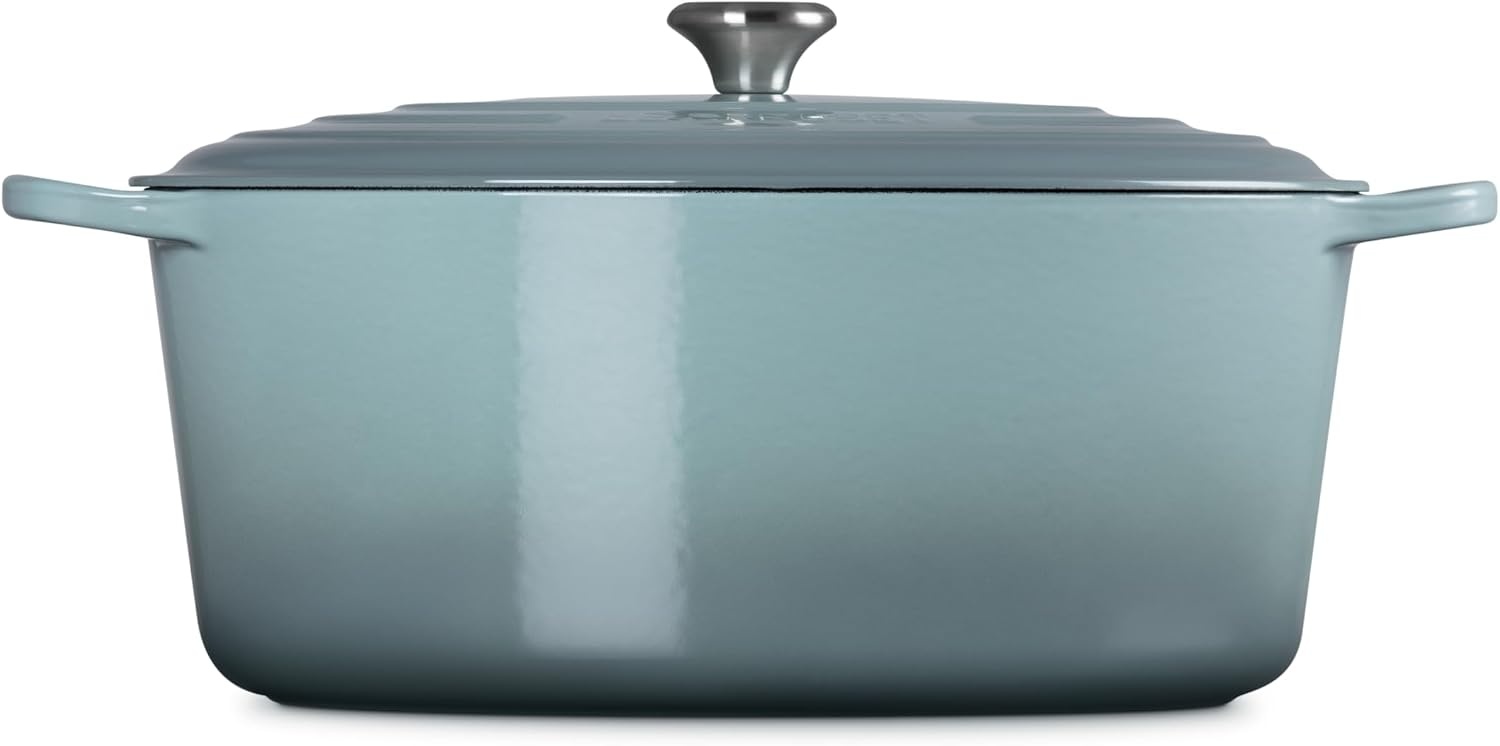 image:imageLe Creuset Enameled Cast Iron Signature Oval Dutch Oven 8 qt CeriseSea Salt