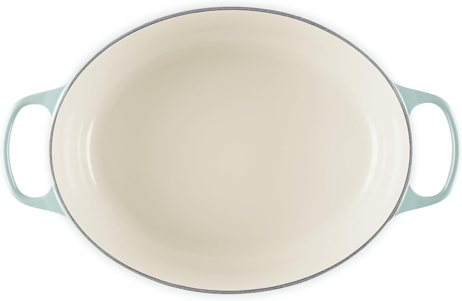 image:imageLe Creuset Enameled Cast Iron Signature Oval Dutch Oven 8 qt CeriseSea Salt