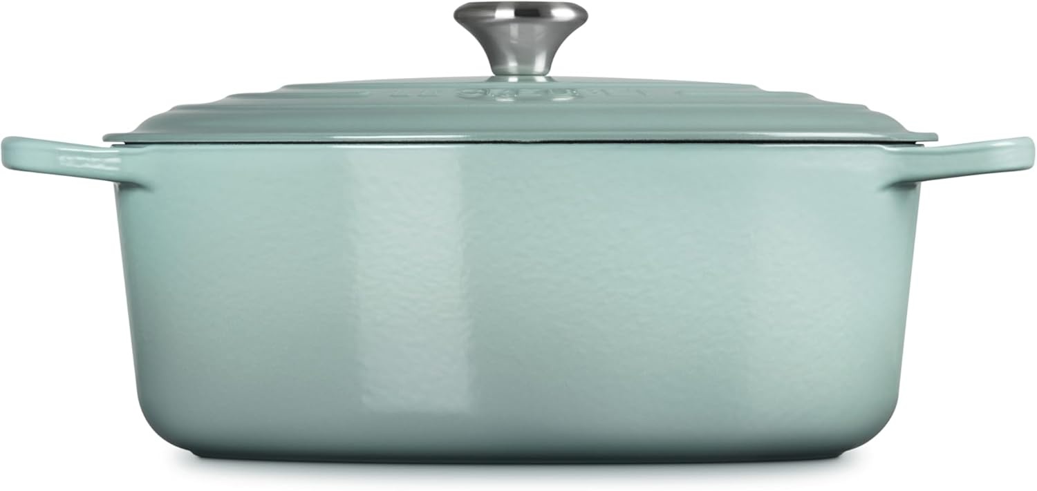 image:imageLe Creuset Enameled Cast Iron Signature Oval Dutch Oven 8 qt CeriseSea Salt