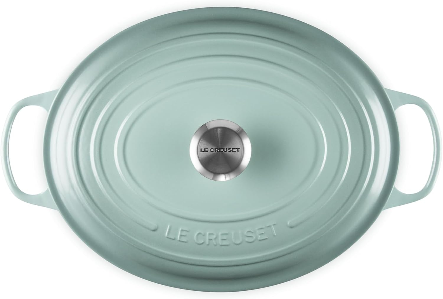 image:imageLe Creuset Enameled Cast Iron Signature Oval Dutch Oven 8 qt CeriseSea Salt