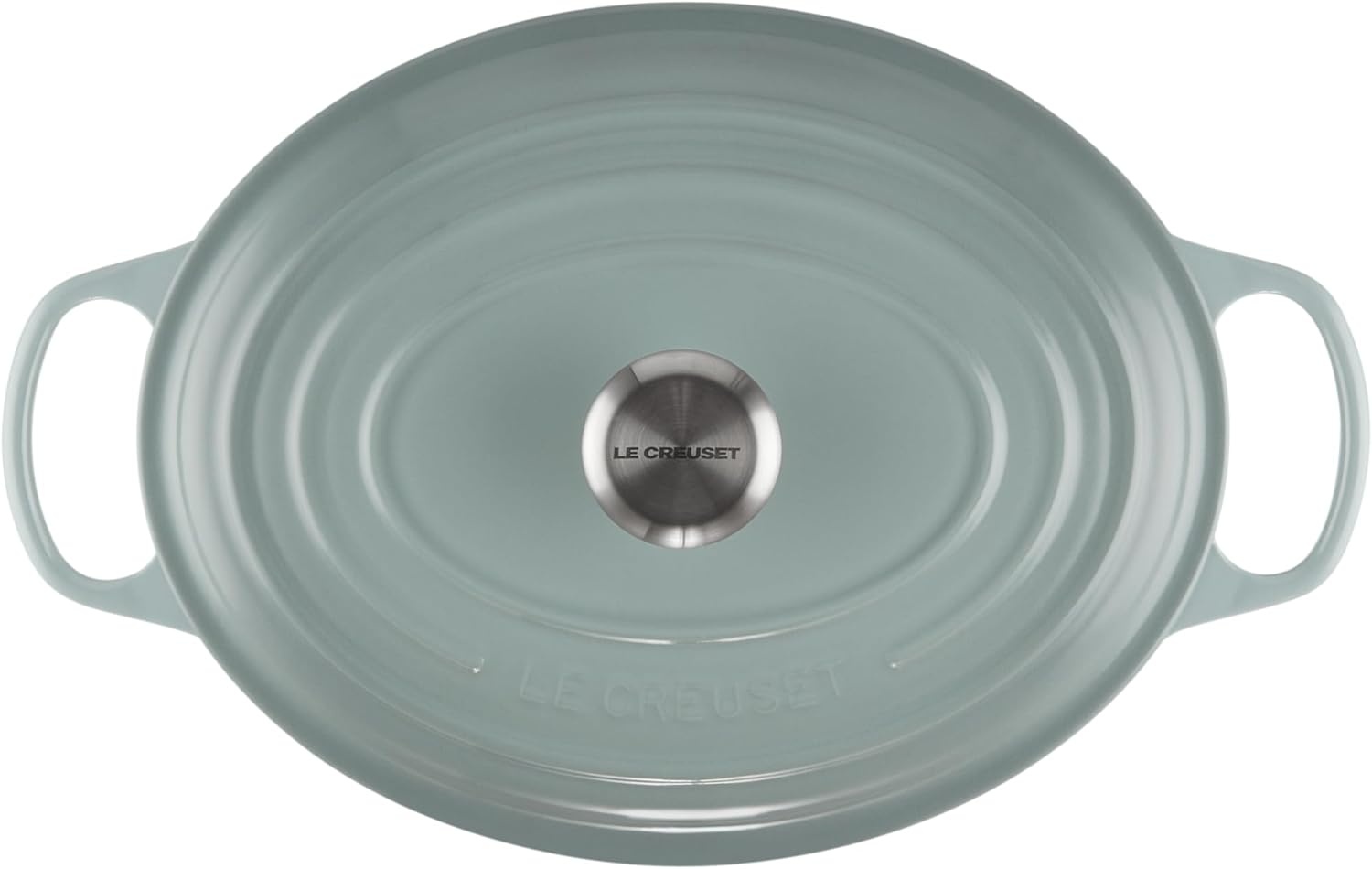 image:imageLe Creuset Enameled Cast Iron Signature Oval Dutch Oven 8 qt CeriseSea Salt