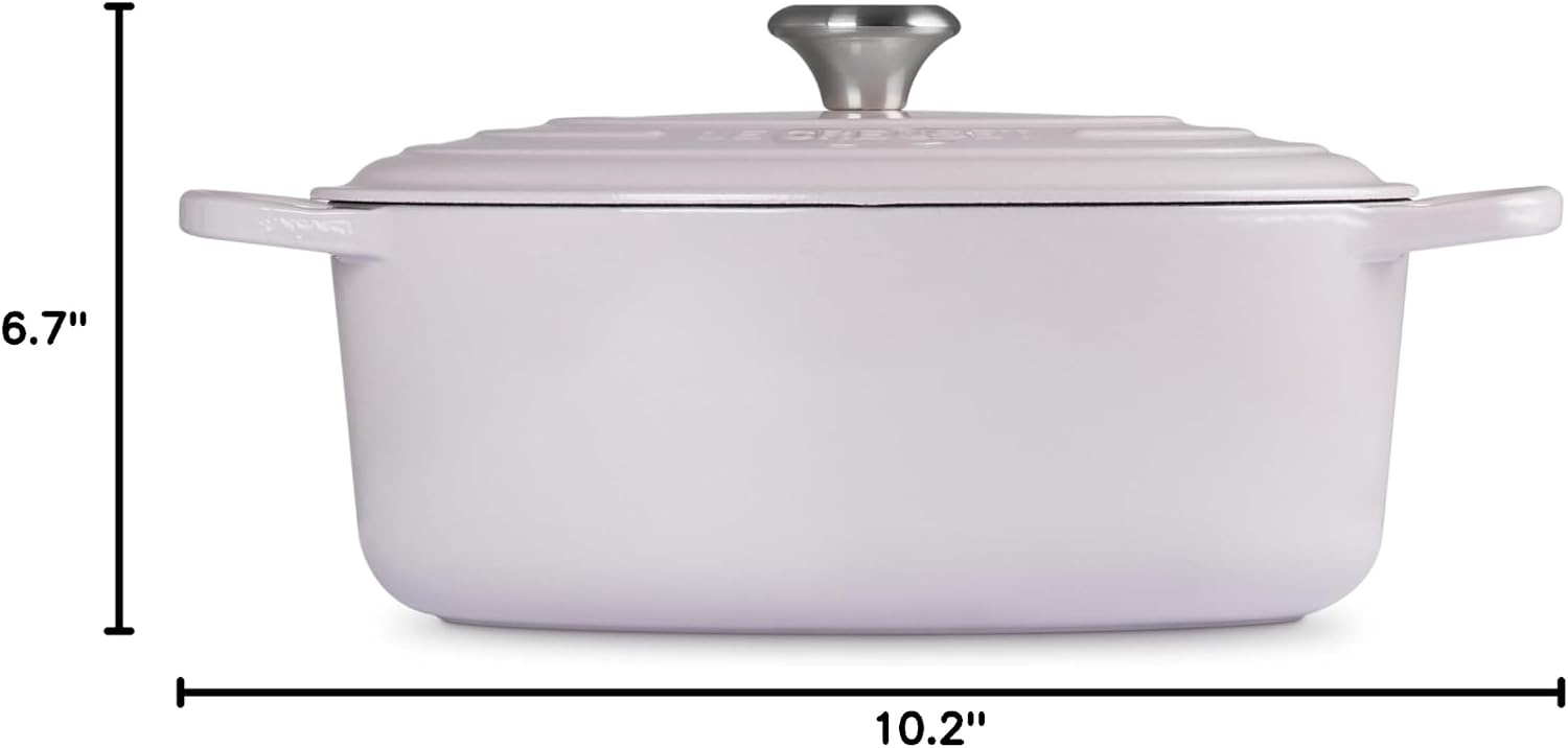 image:imageLe Creuset Enameled Cast Iron Signature Oval Dutch Oven 8 qt CeriseShallot