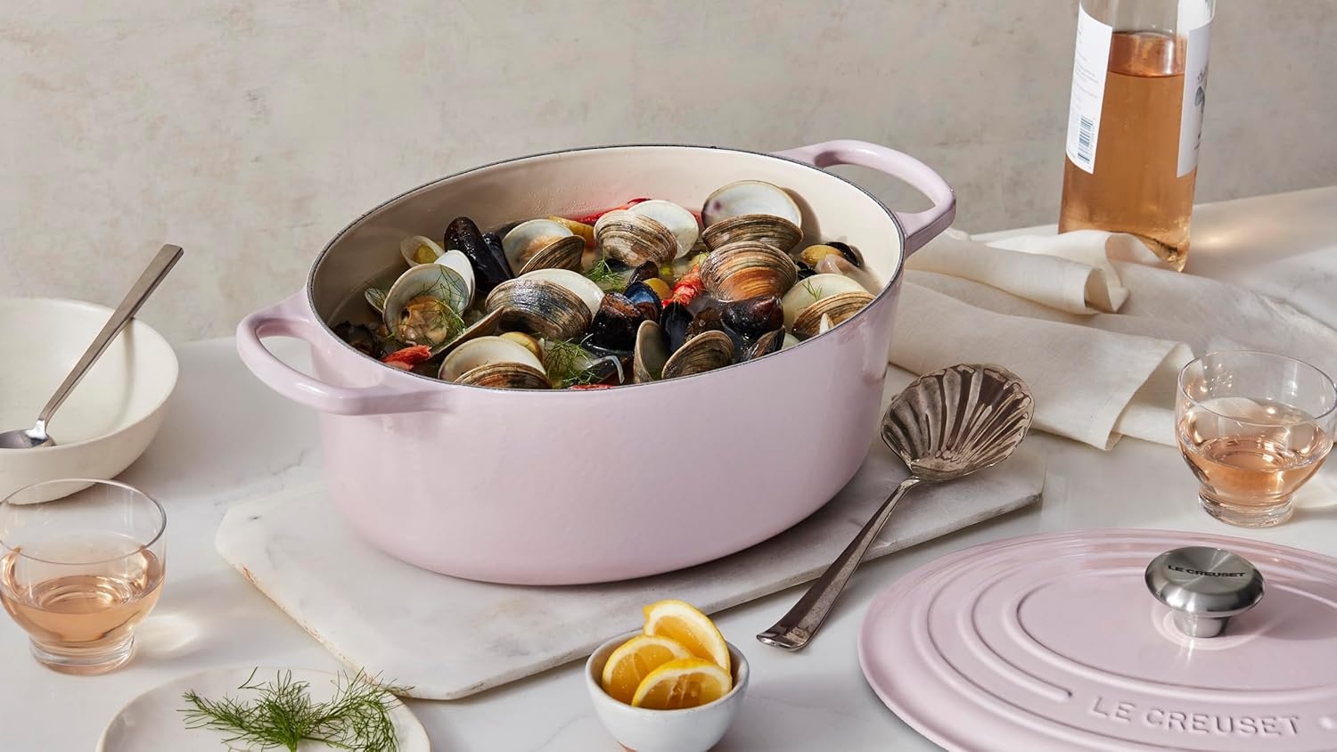image:imageLe Creuset Enameled Cast Iron Signature Oval Dutch Oven 8 qt CeriseShallot