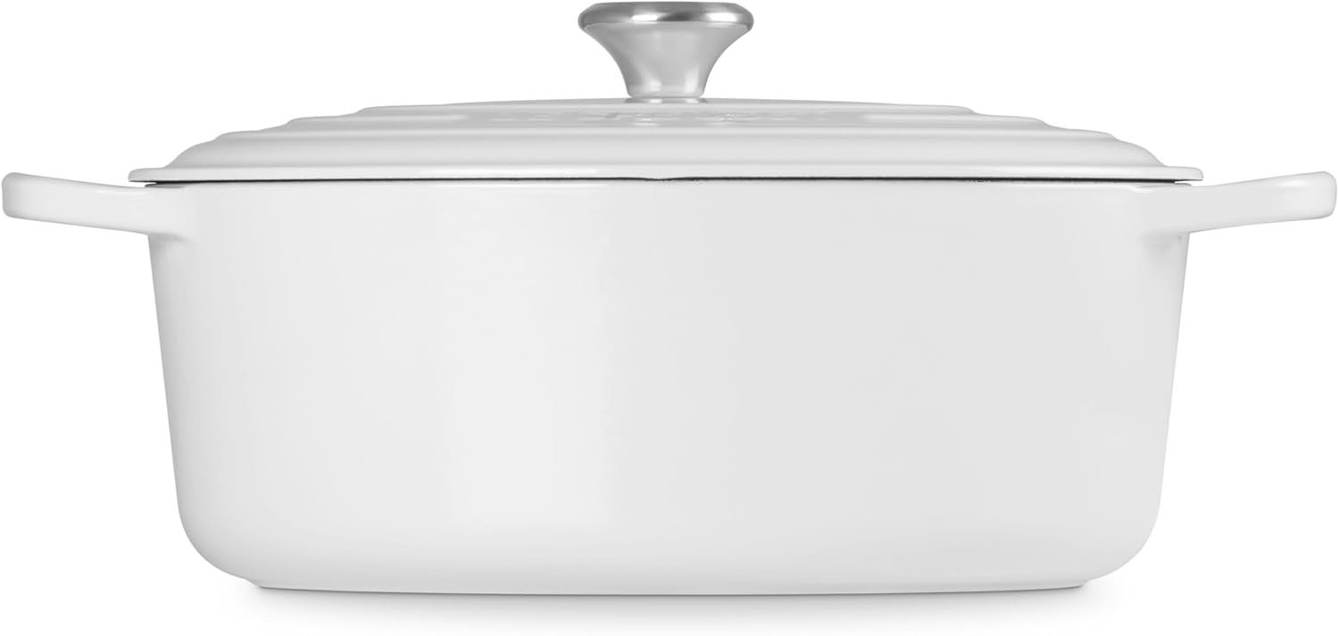 image:imageLe Creuset Enameled Cast Iron Signature Oval Dutch Oven 8 qt CeriseWhite
